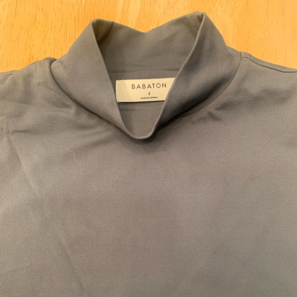 Perfect Used Condition - Aritzia (Babaton) Countour Dress, Grey-Blue Mockneck